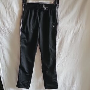 Xersion Black Jogger Pants with White Double Side Stripes